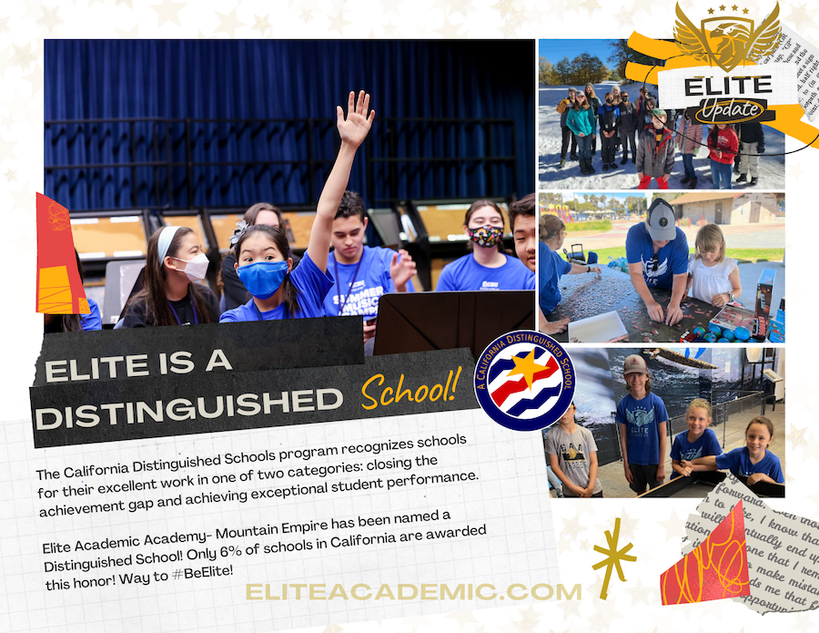 Elite Honored as a 2023 California Distinguished School Elite