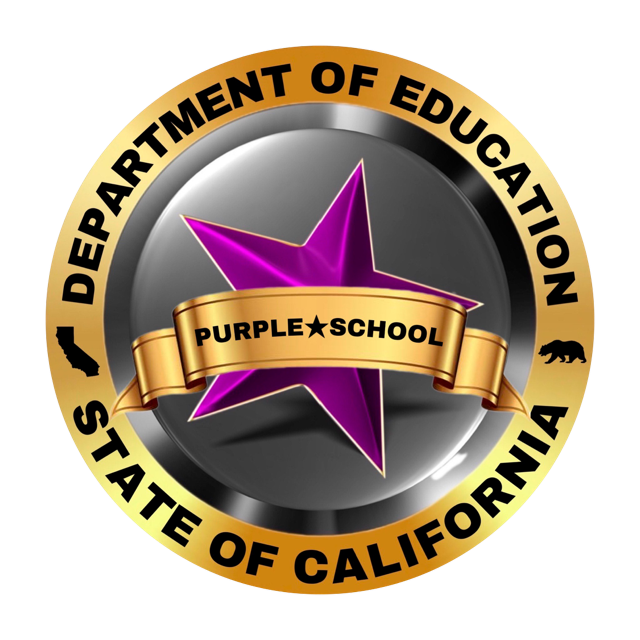 Purple School Badge